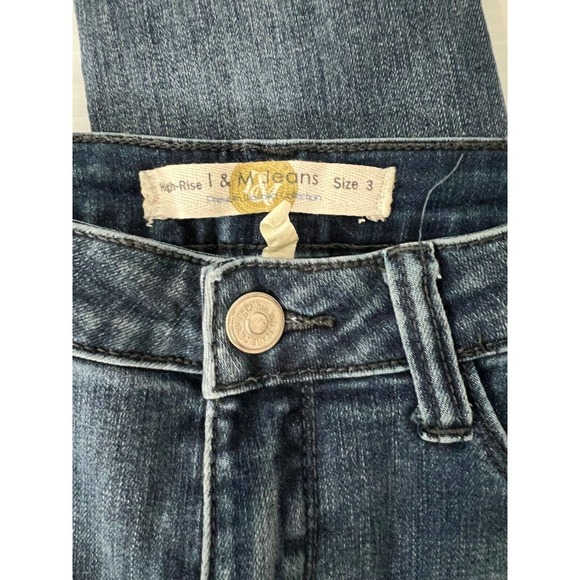 I & M DENIM Womens Jeans Distressed Skinny High Rise Medium Wash Blue 3 - Small - Picture 3 of 3